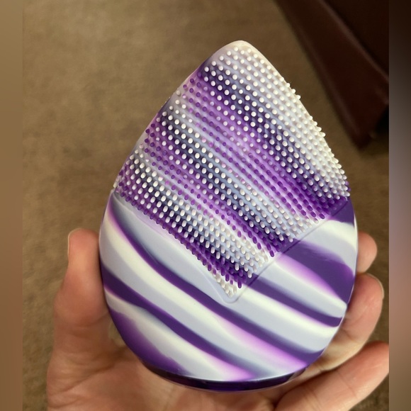 POP SONIC LEAF Sonic Facial Cleansing Device Purple Marble Cordless OPEN Box - Picture 4 of 8